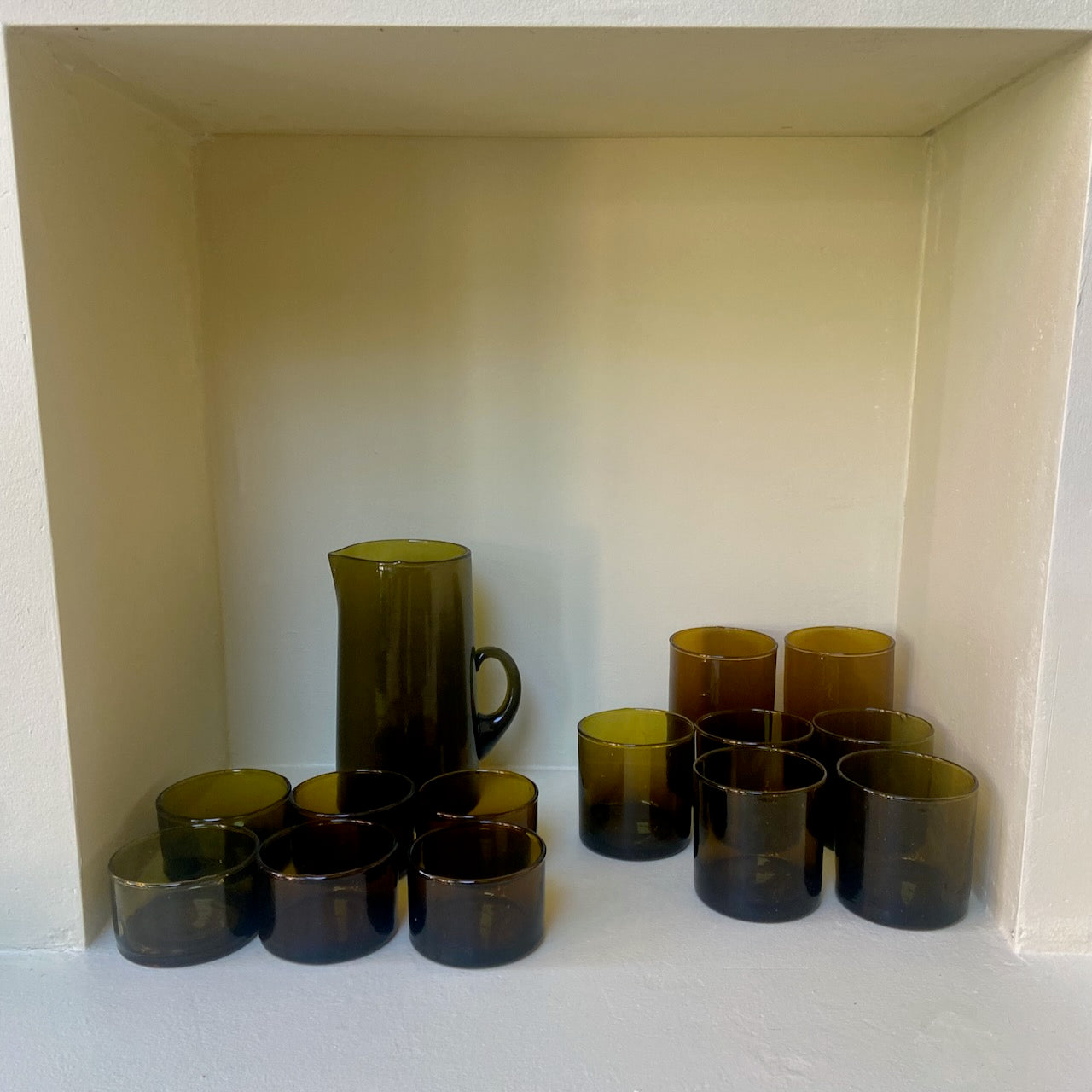 Moroccan drinking glass brown recycled handmade