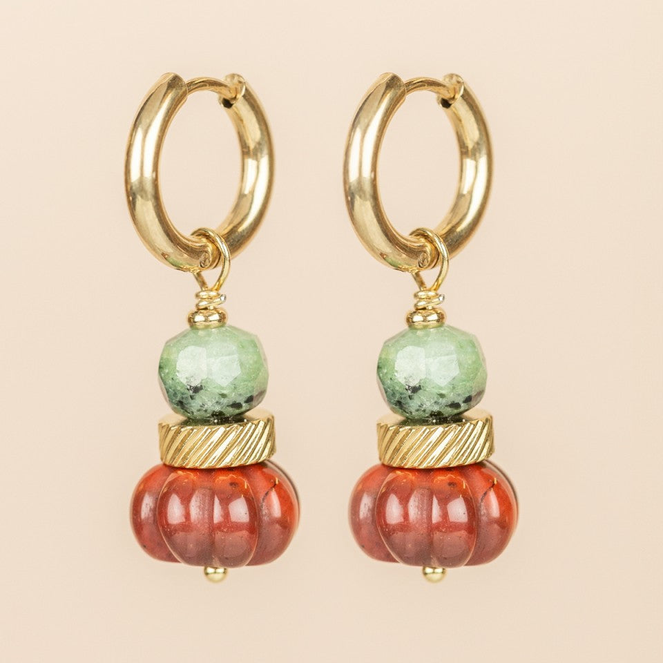 Muja Juma Earrings Energy Stones Red Jasper