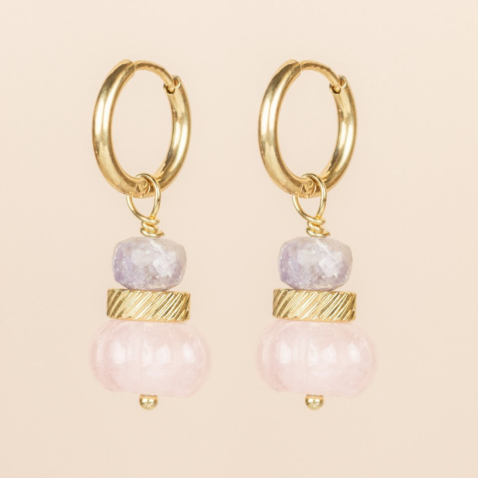 Earrings Muja Juma gemstones of the heart