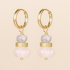 Earrings Muja Juma gemstones of the heart