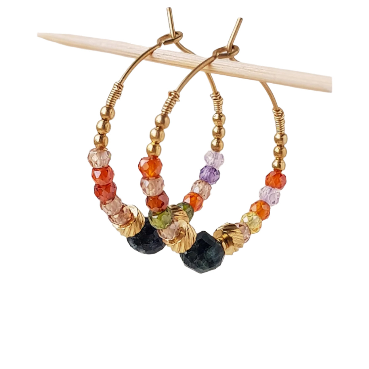 Muja Juma hoop earrings 25mm stainless steel gold plated