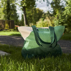 NoMorePlastic sustainable shopper recycled bed linen amazon green