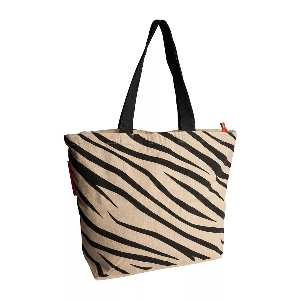 NoMorePlastic sustainable shopper recycled bed linen zebra