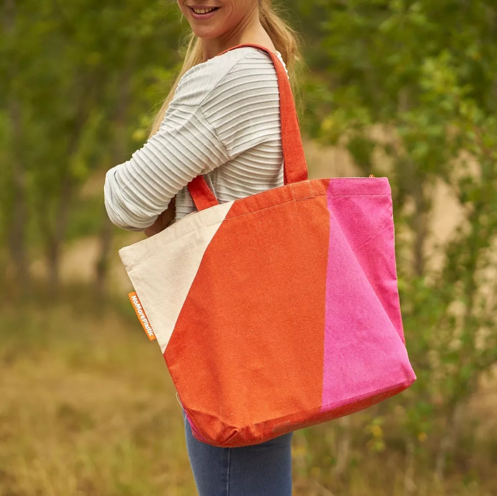 NoMorePlastic sustainable shopper recycled bed magenta orange