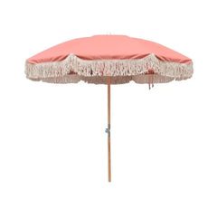 double-sided sun umbrella parasol boho flowers recycled PET bottles