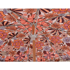 double-sided sun umbrella parasol boho flowers recycled PET bottles