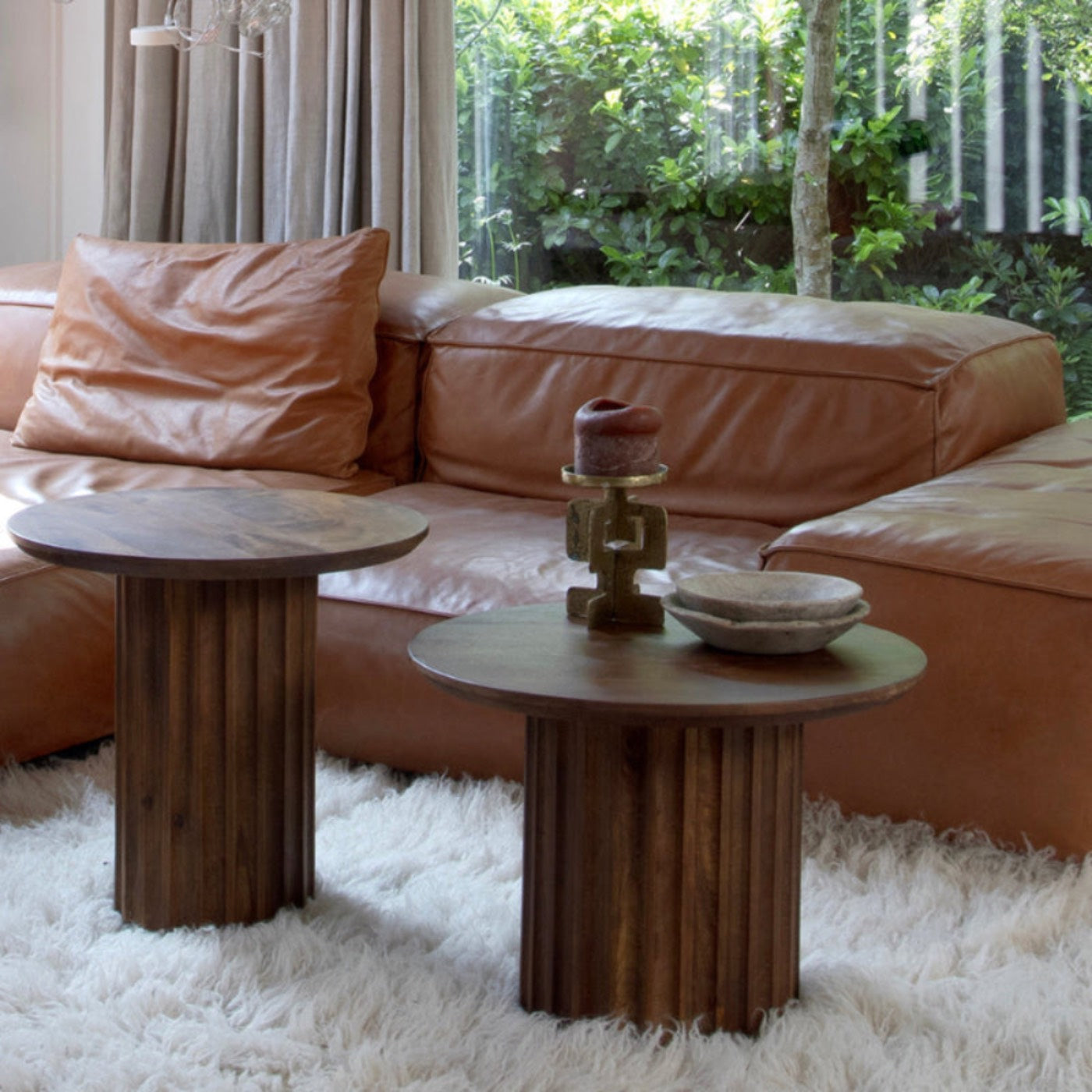 Raw Materials bullnose coffee table living room