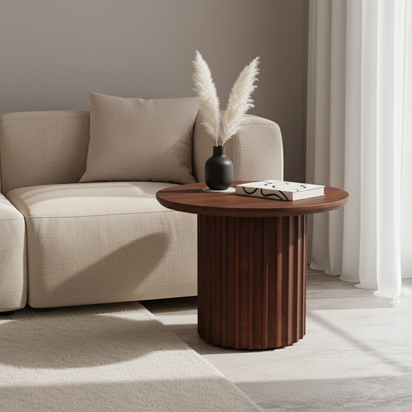 Raw Materials bullnose coffee table styling