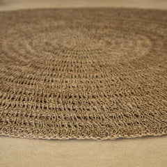 Round seagrass rug 150cm Bazar Bizar palm raffia sisal