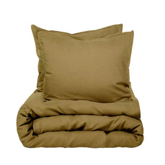 Suite 702 linen bedding organic khaki gold