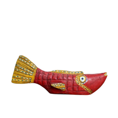 wooden fish Mali fairtrade handmade red 