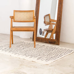 Soeji Kerta Rug white with black stripes 2 sizes