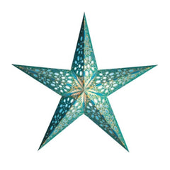 paper star lantern turquoise blue s