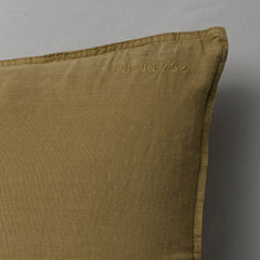 Suite702 washed linen pillowcase Khaki Gold 60x70cm
