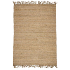 Woven hemp rug with fringes Tell Me More