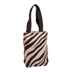 Tote bag with zebra pattern recycled cotton No More Plastic Bags