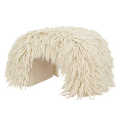 White fluffy pouf Urban Nature Culture