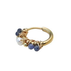 Mini-Ohrringe Sodalith Edelstahl Mujajuma