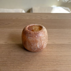 candle holder wax alabaster terra
