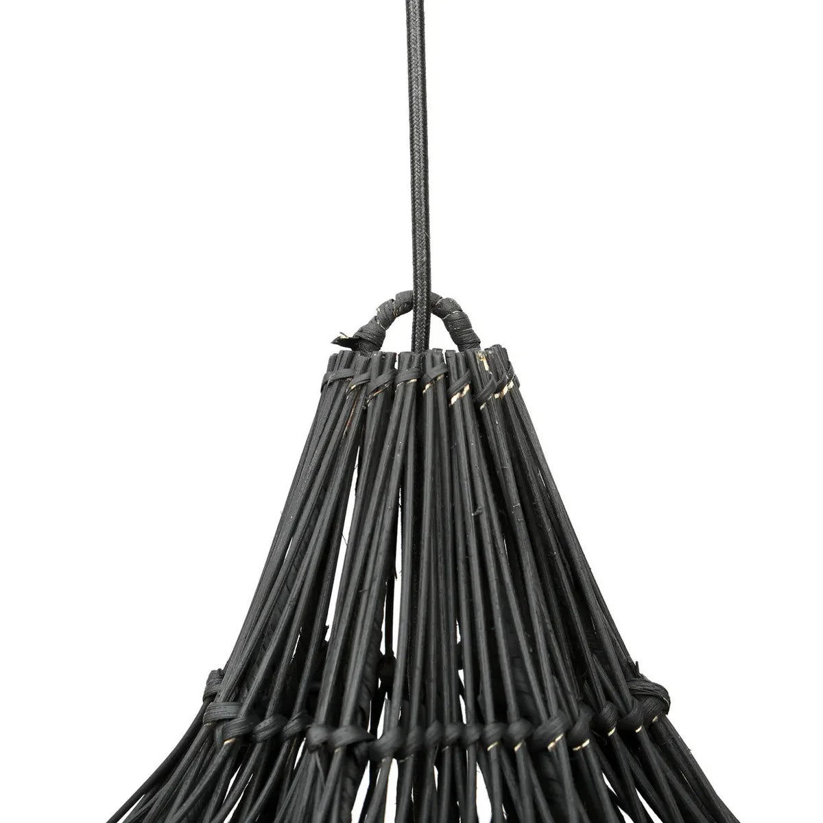 bazar Bizar black whipped rattan lamp suspension
