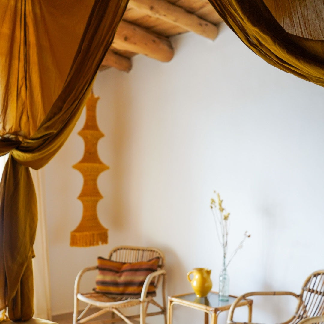 Organic Cotton Bed Canopy - Gold