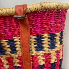 bicycle basket bike bag fietsmand roze blauw handmade