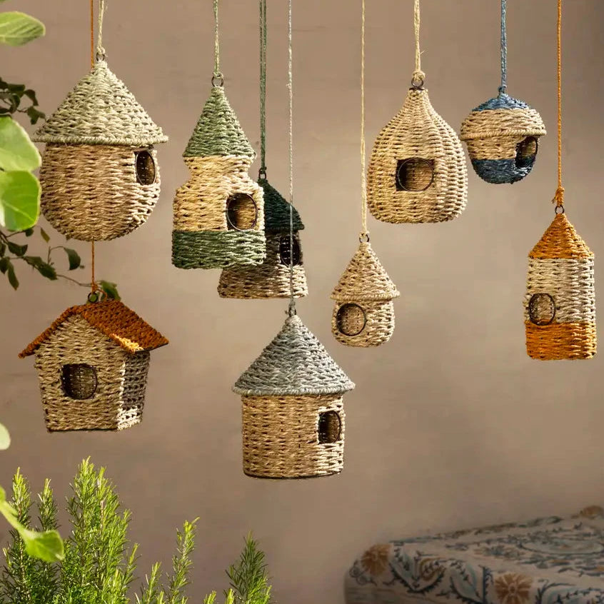 handwoven birdhouses seagrass Madam Stoltz 