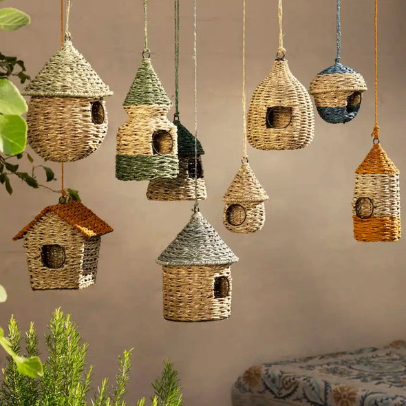 handwoven birdhouses seagrass Madam Stoltz 
