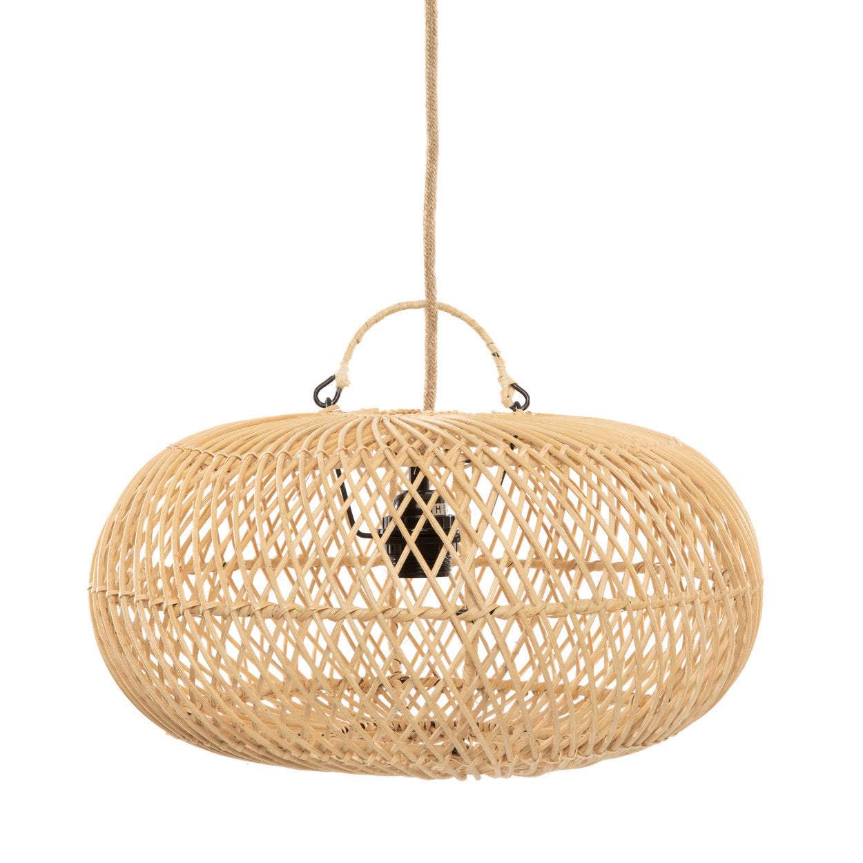 Woven rattan pendant light from Bali