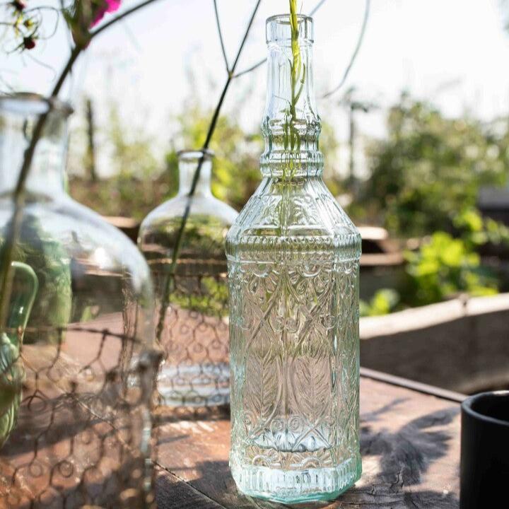 Recycelte Glasflasche mit Korken für Wasser oder Öl – Mayala Home
