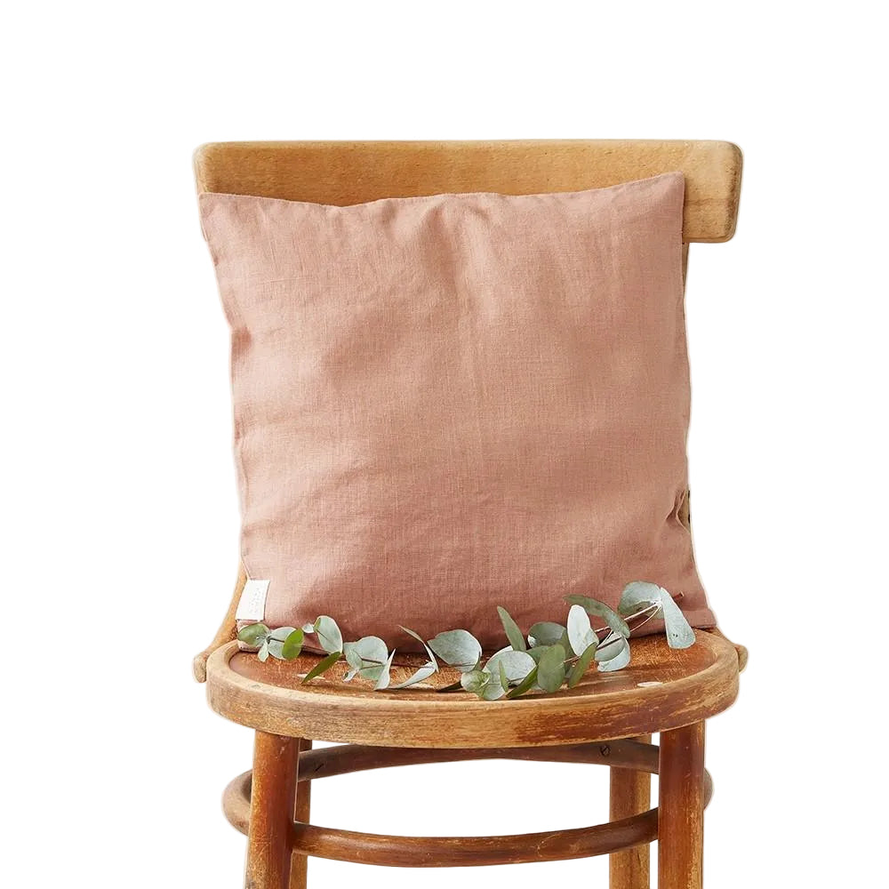 Linien Geschichten Leinen Kissenbezug 50x50 cm Café Creme