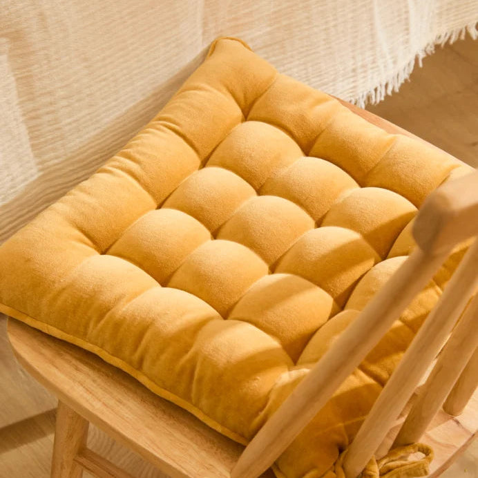 Calma House Chair Pad Mustard on Chair