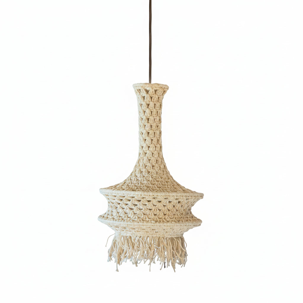 Calma House Crochet Hanging Lamp Small