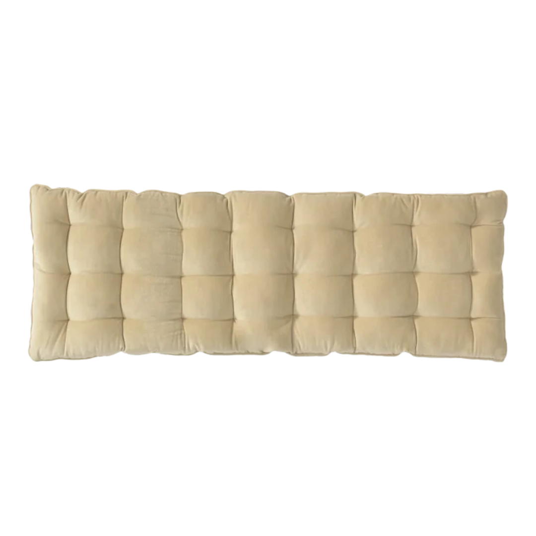 Calma House Velvet Square Bench Pad Cream