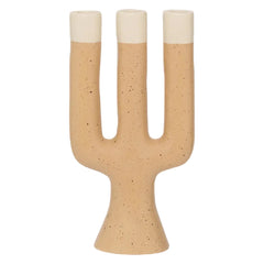 candle holder nox with three tiers in sand colour