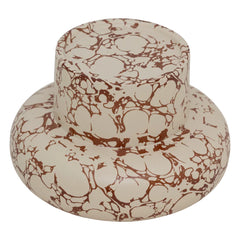 Marble-patterned pillar candle holder Mukava