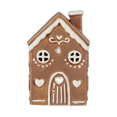 Ib Laursen gingerbread ceramic house xmas t-light candle holder 