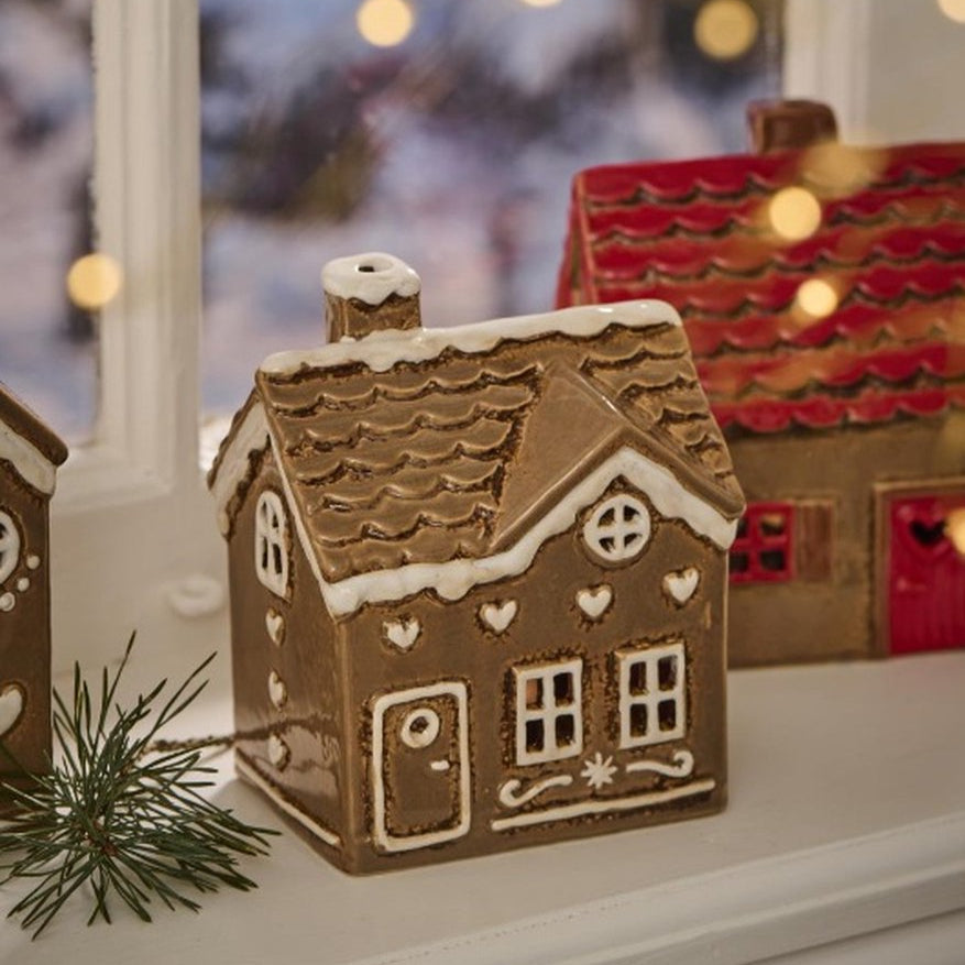 ceramic t-light house IB Laursen gingerbread xmas gift

