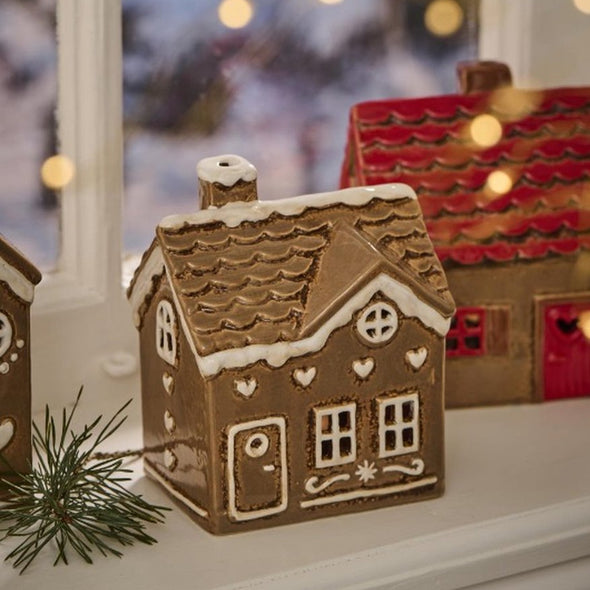 ceramic t-light house IB Laursen gingerbread xmas gift
