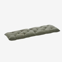 checked cotton mattress in forest green for bench Madam Stoltz