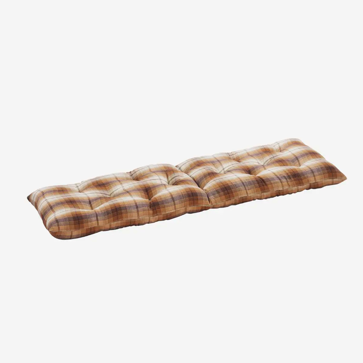 checked cotton retro mattress brown pumkin spice by Madam Stoltz