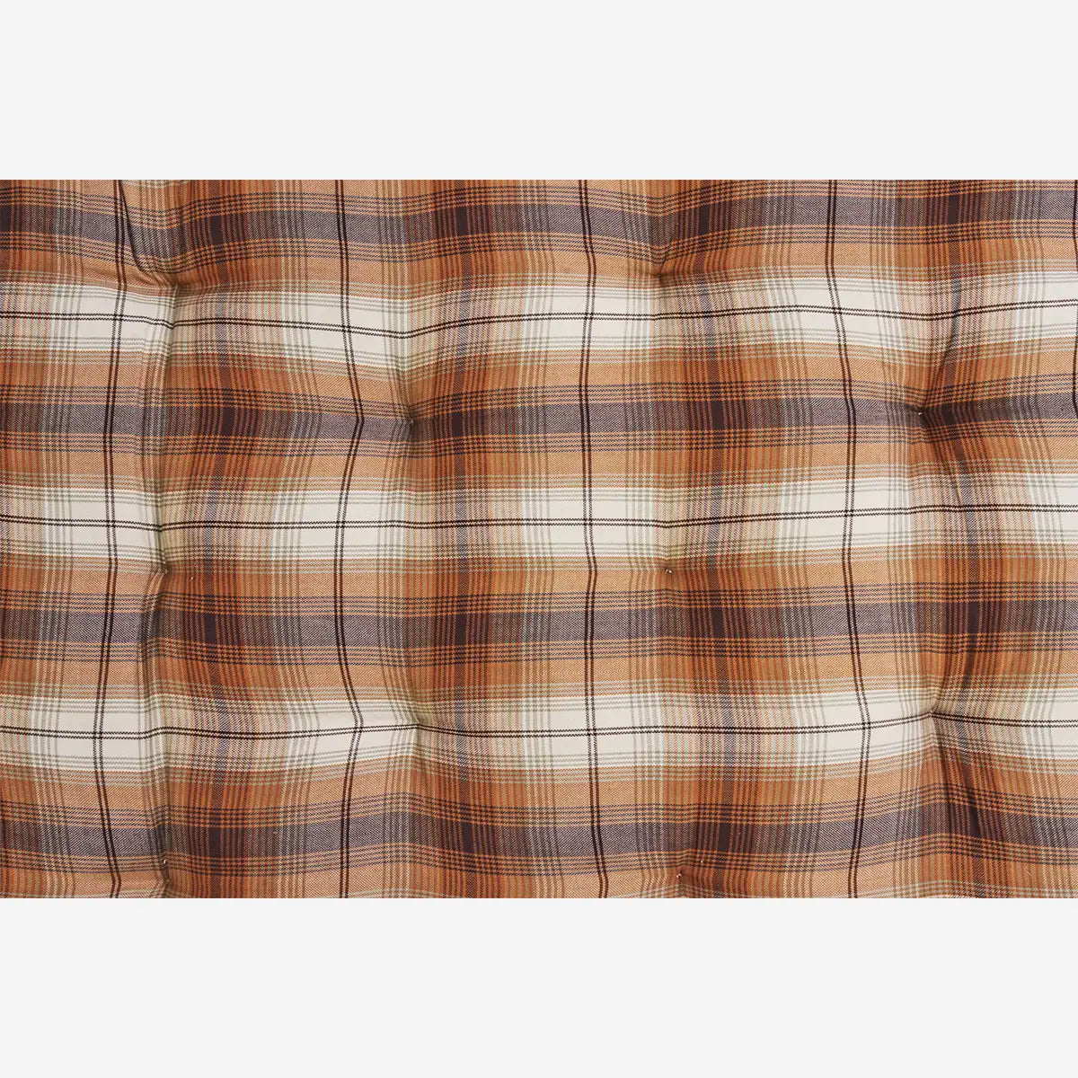 checked cotton mattress closeup pumpkin spice by Madam Stoltz