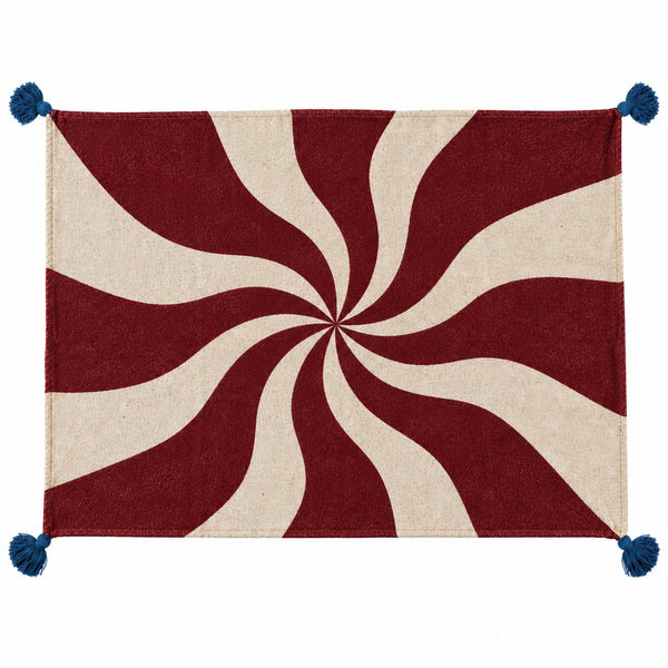 Bloomingville Cimmi throw burgundy