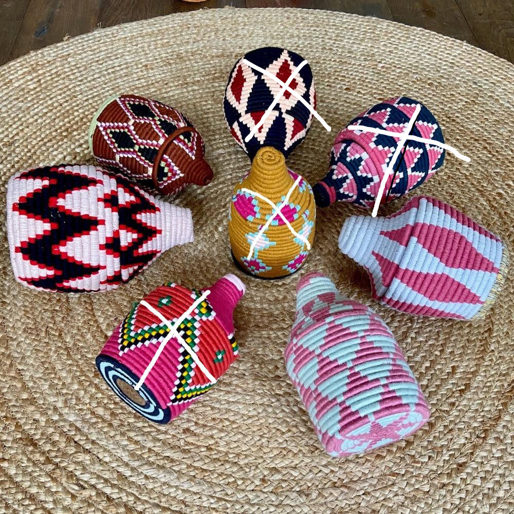 Berber basket mand berbermand Marokko colourful kleurrijk small Souk in the City