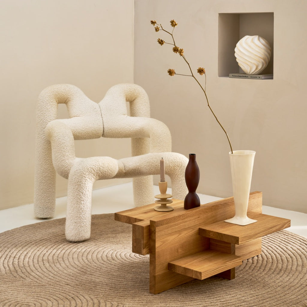 Urban Nature Culture ribbed vase white