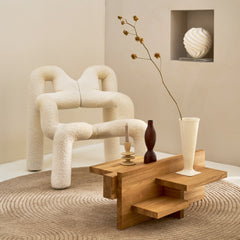 Urban Nature Culture ribbed vase white