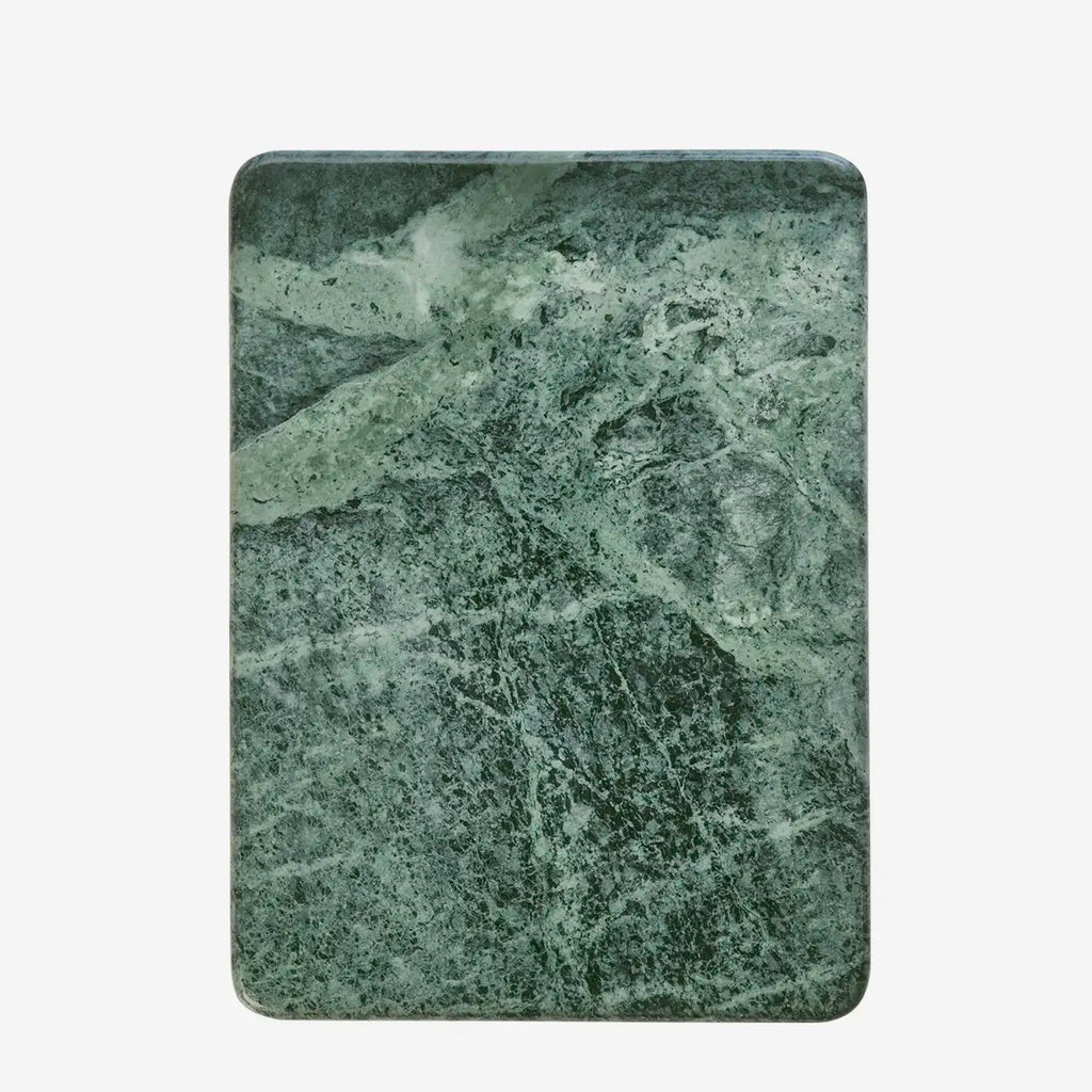 marble chopping board in dark green