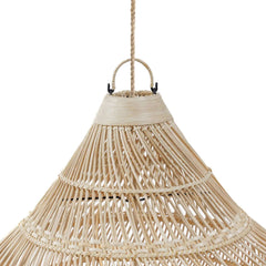 Hang- of Vloerlamp Druppel Naturel Rotan XL