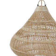 Hang- of Vloerlamp Druppel Naturel Rotan XL