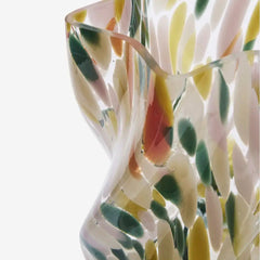 dotted glass vase closeup
